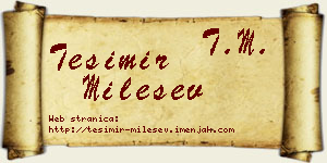Tešimir Milešev vizit kartica